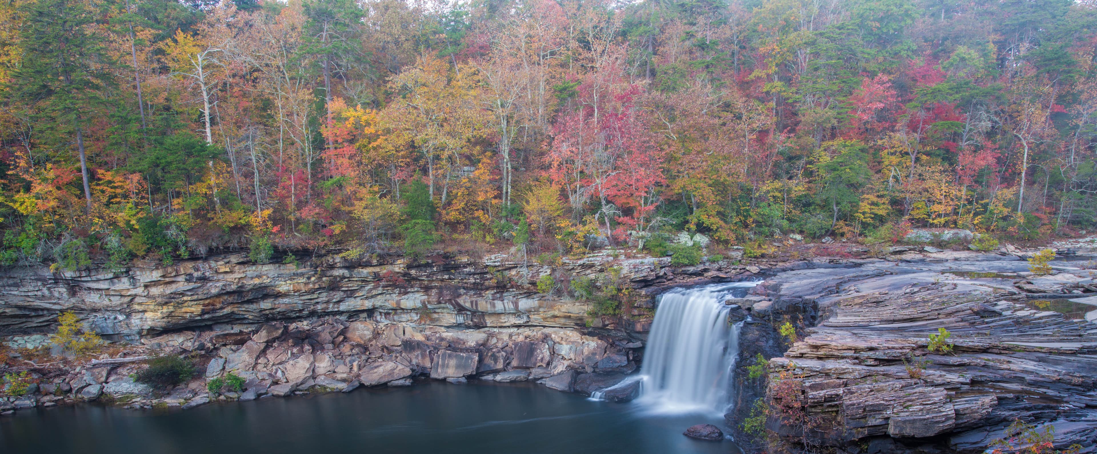 Little River Canyon National Preserve near Fort Payne, Alabama — the Sand Mountain canyon country surrounding DeKalb County Public Fishing Lake one mile north of Sylvania
